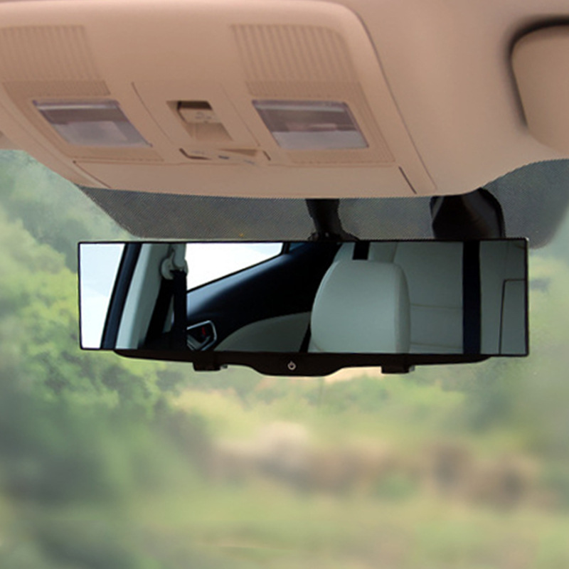 Large field of view inside the car rearview mirror reflective lens anti-dazzling car interior rear view mirror borderless wide-angle curved white mirror - Image 4
